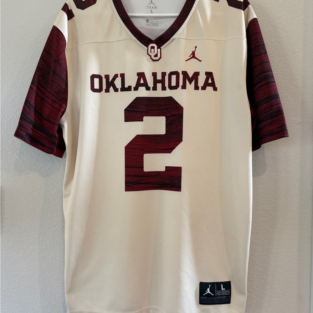 Nike Dri-FIT Oklahoma Sooners Jersey Cream with Maroon Accents